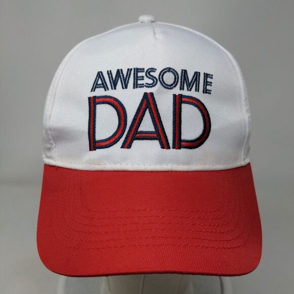 Awesome Dad Strapback Hat Multicolor One Size Embroidered 5 Panel Gertex - Picture 2 of 8